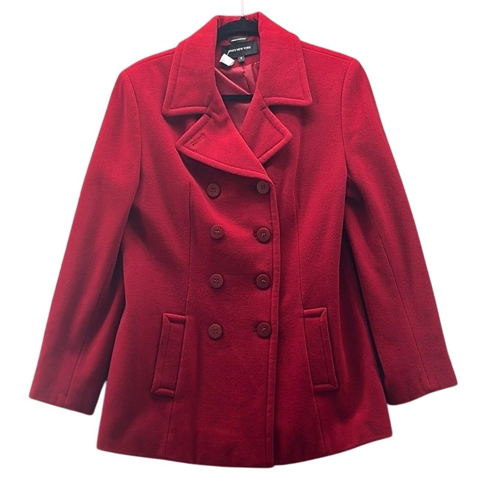 Jones New York Peacoat Jacket‎ Size 8 Wool